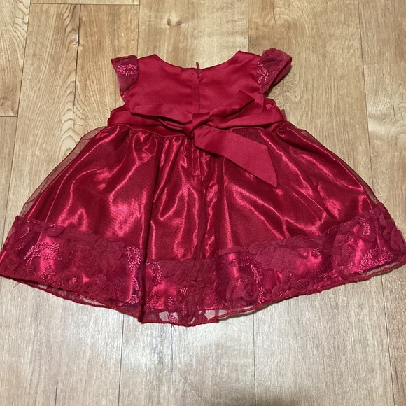 Princess Faith Deep Red 3/6 month Girl Christmas Dress - Picture 2 of 4